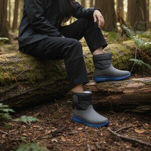 UGG Toty Snow Weather Boots Charcoal / Dive Blue Color Kids Size US 2